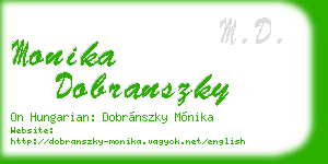 monika dobranszky business card